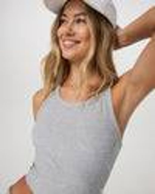 Elevation Racerback Tank | Light Heather Grey | Vuori