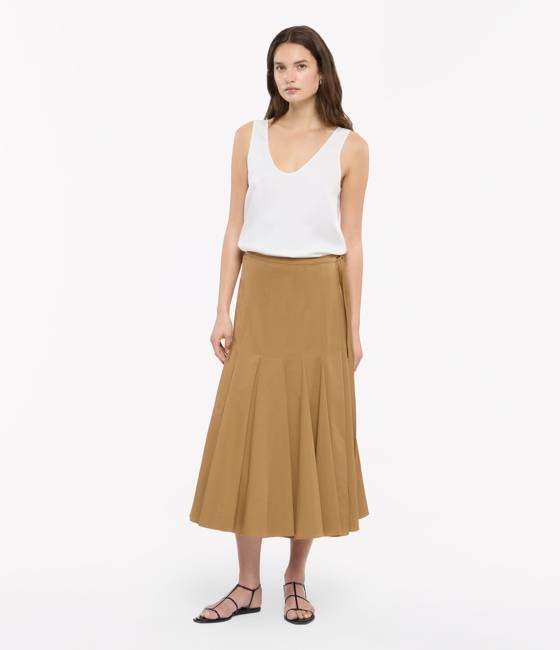 Panel Wrap Skirt | Toffee