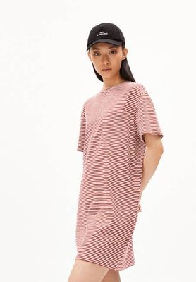 CHAARA LOVELY STRIPES| dark crimson-oatmilk