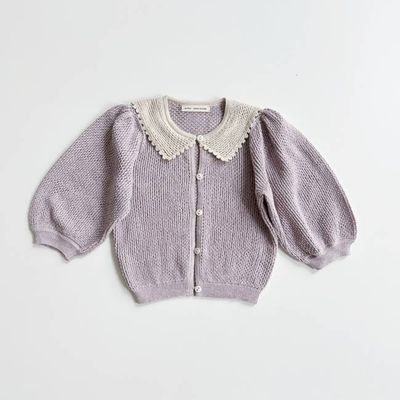 Thora Cardigan, Cloud, Size 6