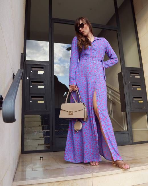 Clara - Shirt Maxi Dress - Star Print