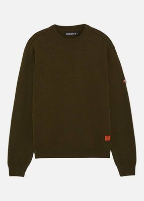 SI MILANO KNIT CREW OLIVE