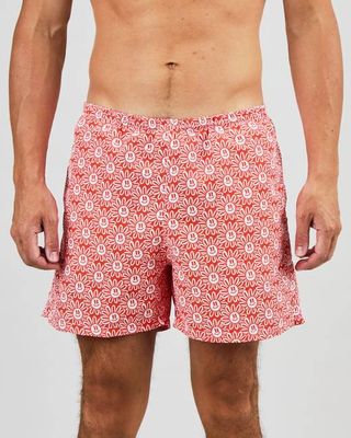 Asis Percales Daisy Badehose Rot