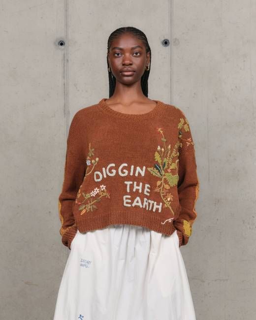 Bulb Knit Jumper - Brown Diggin' The Earth