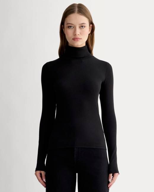 The Luxe Rib Turtleneck | Black