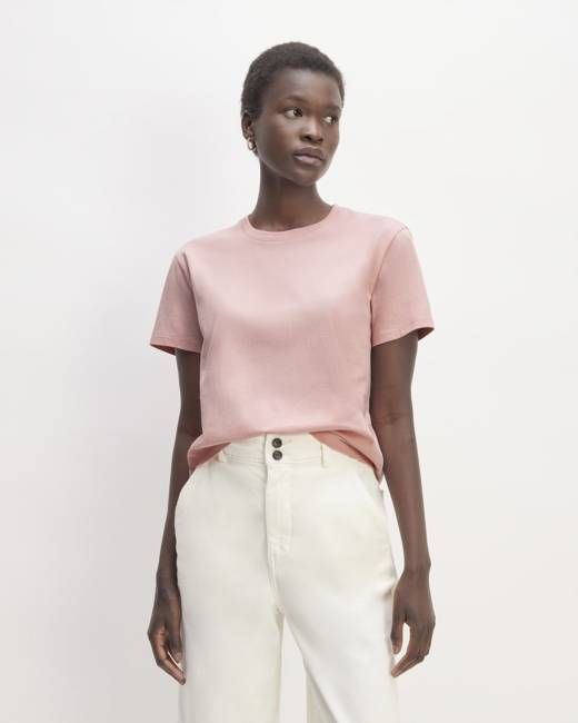 The Box-Cut Tee in Essential Cotton | Rose Pink | No Pocket