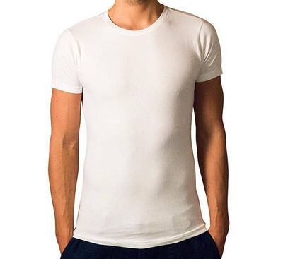 2 x T-shirt Basic - Biologisch katoen - wit - ronde - hals