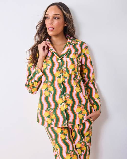 Lemon Twist - Petite Long PJ Set - Limoncello
