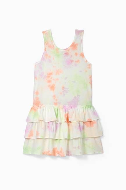 Tie-Dye Ruffle Dress - FINAL SALE