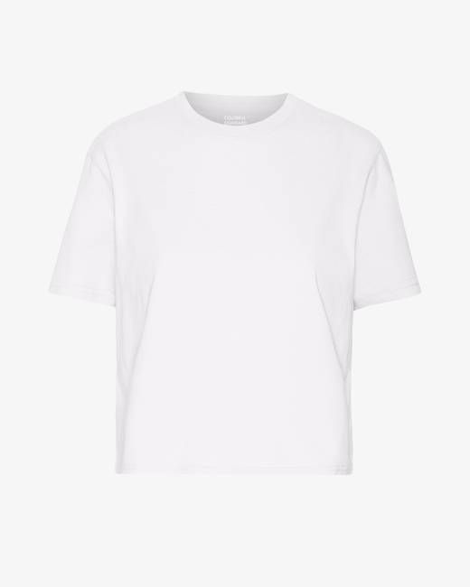 Organic Boxy Crop Tee - Optical White