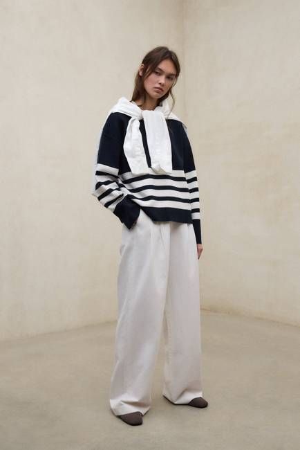 WHITE MIEL LINEN TROUSERS