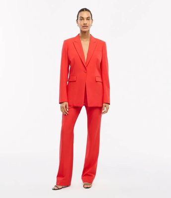Single Button Jacket - Resale | Fire Red