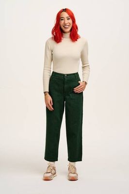 Drew - Cropped Straight Leg Denim Jeans in Posy