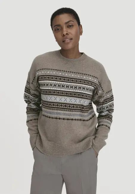 Relaxed knit sweater BETTER RECYCLING made from pure organic merino wool