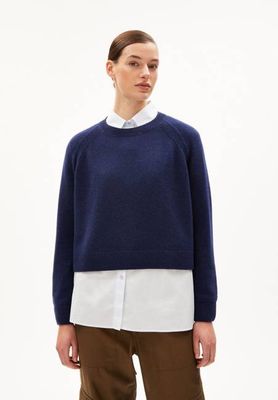 DILIRIAA REGLANA STRICKPULLOVER | tiefseeblau