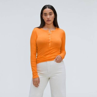 The Luxe Rib Henley | Turmeric