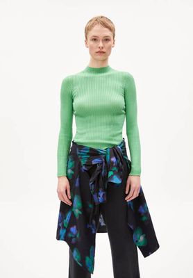 ALAANIA KNIT SWEATER | apple neon