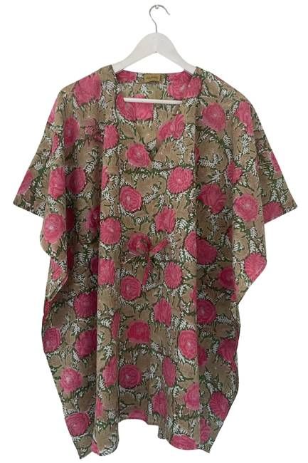 NEW! Block print Kaftan Short No.97