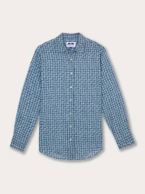 Men's Sea Weave Abaco Linen Shirt