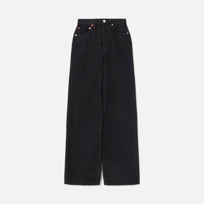 70s Ultra High Rise Wide Leg - Black Flow