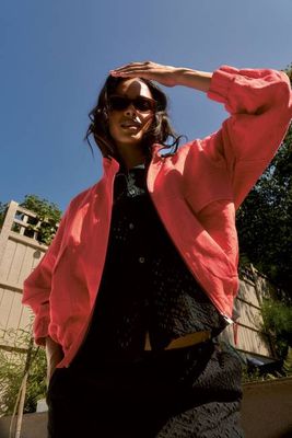 KOKO Tencel Linen Jacket -coral