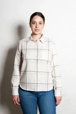 Duurzame ruiten blouse Zora | check creme pink - common | era