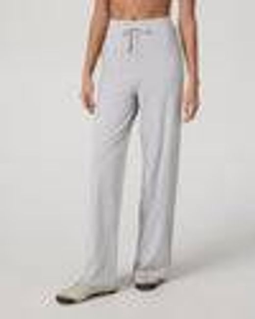 Women's Halo Essential Wideleg-Long | Pale Grey Heather | Vuori