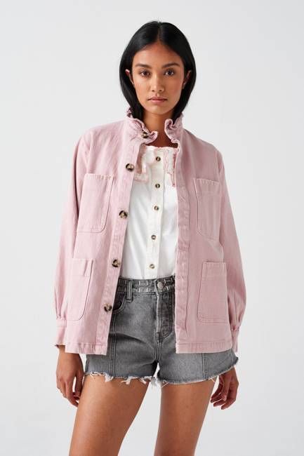 Pablo Denim Jacket in Dusty Rose