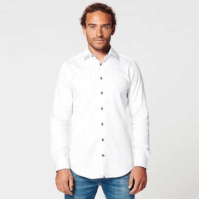 Shirt - Slim Fit - Circular White Contrast