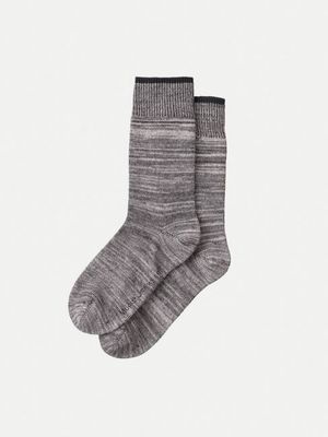 Rasmusson Multi Yarn Socks W Dark Grey cotton | Nudie Jeans