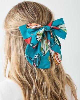 Blinis & Martinis - Eco Satin Charleston Bow - Mid Century Blue