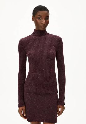 ALAANIA TWEED| dark cranberry