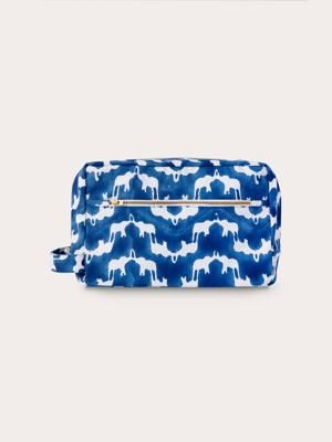 Elbow' Canvas Wash Bag - Elephant Palace Blue