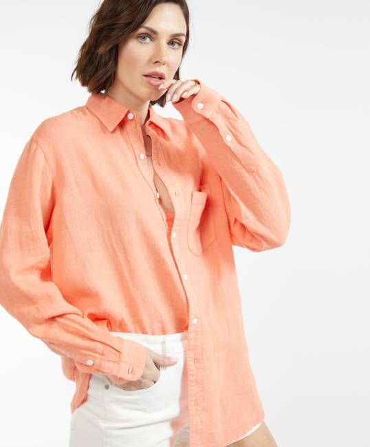 Sydney Linen Boyfriend Shirt - Outerworn