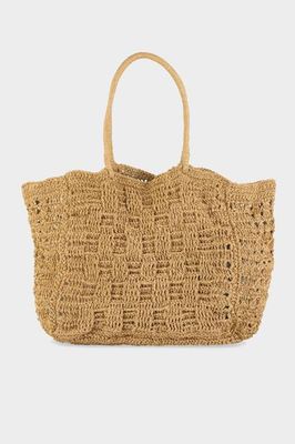 Raffia Tote Bag | Brown