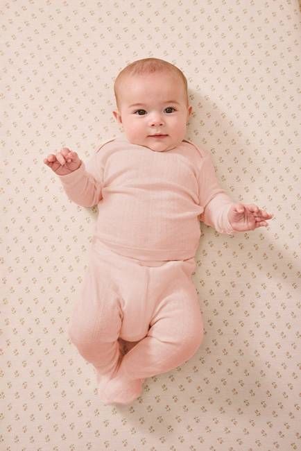 Blush Pointelle Baby Sleep Set