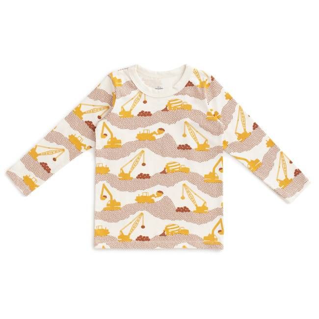 Long Sleeve Tee - Construction Yellow & Chestnut