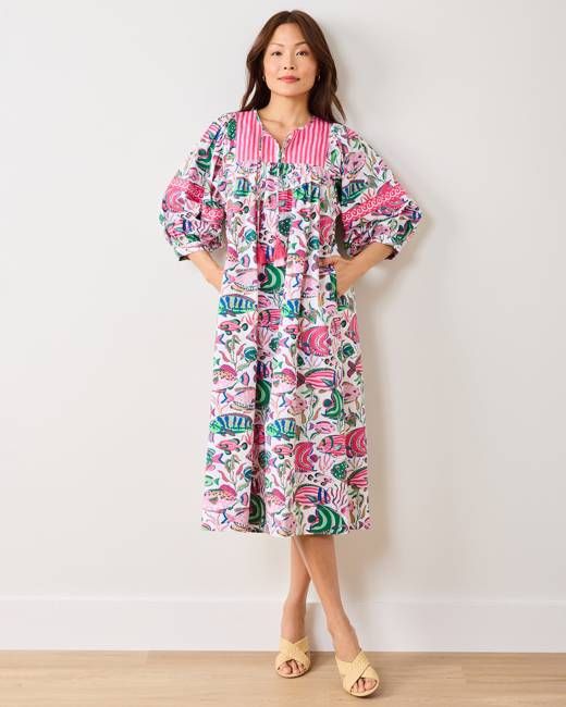 Tropical Fish - Flower Charmer Midi - Cloud
