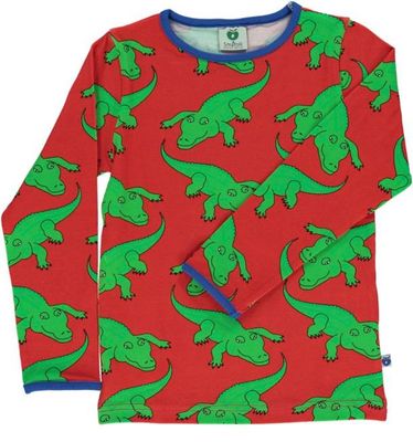 Long-sleeved blouse with crocodile