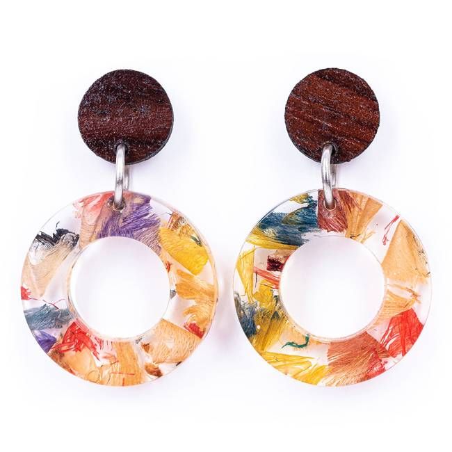 Donatello Urban Statement Resin Earrings