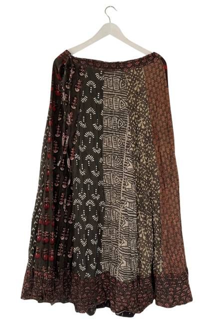 NEW! Flared Cotton Blockprint Patchwork Skirt No. 1