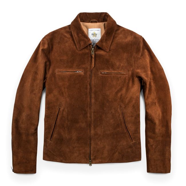 The Moto Jacket in Tobacco Suede