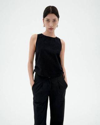 Gathered Seersucker Florence top