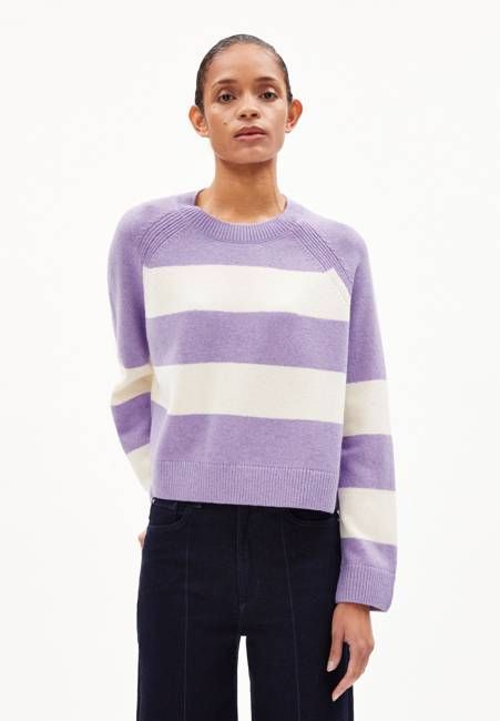 DILIRIAA STRIPES| smart lilac melange-oatmilk