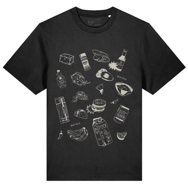 Vegan Starter Pack Unisex Relaxed Heavyweight T-shirt - Black