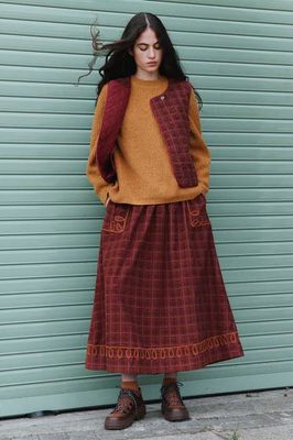 Karina Printed Cord Skirt