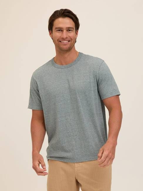 Johnny Light Fleck Jersey Relaxed Crew Tee