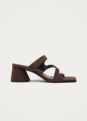 Orielle Suede Brown Leather Sandals