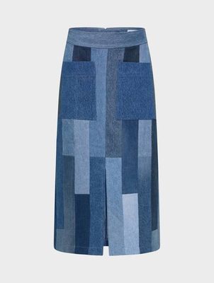 Gaby Skirt Tessellated Denim