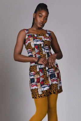 Lily mini dress in Animal Mesh